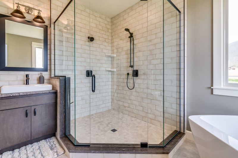 Glass Shower with Frameless Doors